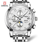 Top Brand Luxury CARNIVAL Watch Men Skeleton Automatic Mechanical Watch gold skeleton vintage watchskeleton man watch Mens Watch