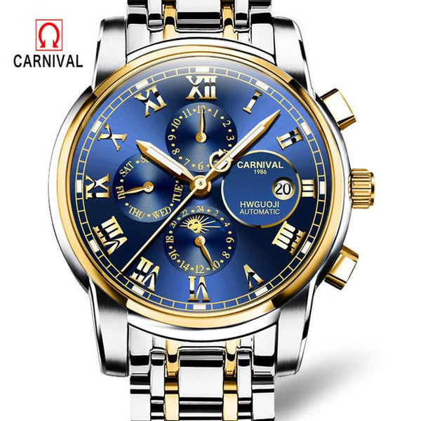 2017 Luxury Mechanical Watch Tourbillon Designer Watches Top Quality Sapphire Glass Watch with Date Day Full Steel Watch for Men
