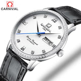 Minimalist Design Switzerland Watches Carnival Luxury Brand Leather Watch 2017 New Men Business Automatic Mechanical Watches
