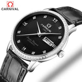 Minimalist Design Switzerland Watches Carnival Luxury Brand Leather Watch 2017 New Men Business Automatic Mechanical Watches