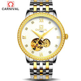 CARNIVAL Mechanical watch Men's Skeleton wristwatches self-wind Wrist Watch Water resistant Relogio Masculino Luxury Fashion