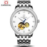 CARNIVAL Mechanical watch Men's Skeleton wristwatches self-wind Wrist Watch Water resistant Relogio Masculino Luxury Fashion