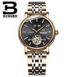 Switzerland BINGER men's watch luxury diamond Full stainless Steel sapphire Superior quality Mechanical Wristwatches B-1173-5