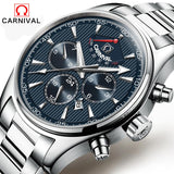 24 Jewels MIYOTA Automatic mechanical watch 50M water Top Brand Luxury CARNIVAL wristwatches mens Automatic mechanical watch