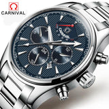 24 Jewels MIYOTA Automatic mechanical watch 50M water Top Brand Luxury CARNIVAL wristwatches mens Automatic mechanical watch
