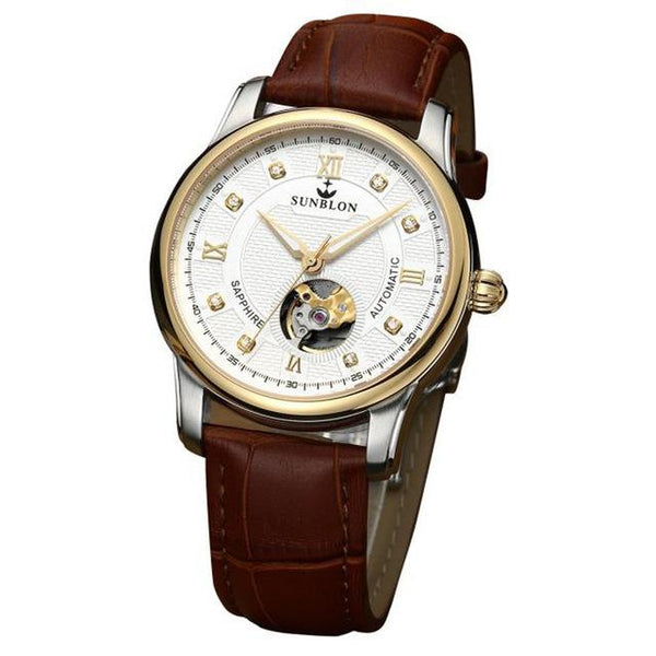 Mechanical Men's Watches Water Resistant Men's Automatic Mechanical Watch With Leather Band Sport Army relogio masculino