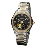 Mechanical Men's Watches Classic relogio masculino Silver Stainless Steel Skeleton Golden Movement Sport Army Mechanical Watch