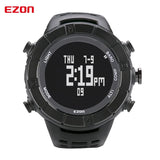 EZON Altimeter Barometer Thermometer Compass Weather Forecast Outdoor Men Digital Watches Sports Climbing Hiking Wristwatch