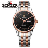 Switzerland men'swatch luxury brand Wristwatches BINGER luminous Mechanical clock full stainless steel Waterproof B5008-1