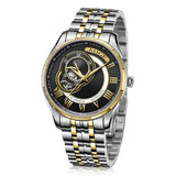 MIGE Luxury Watch Men Automatic Watches Tourbillion Hollow Skeleton Waterproof Synthetic Sapphire Glass Stainless Steel Bracelet