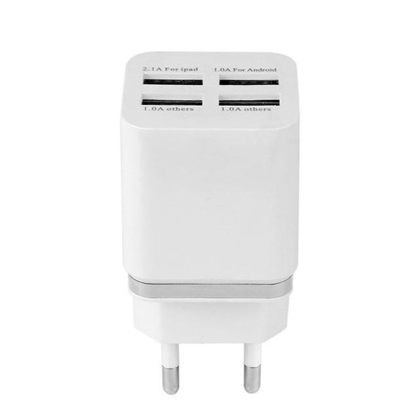 Powstro Travel Adapter for iPhone Samsung iPad For Android Phone charger EU US Plug 5.1A Universal 4 Ports USB Wall Charger