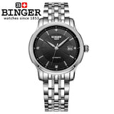 Switzerland BINGER men's watch luxury brand Mechanical Wristwatches movement full stainless steel  BG-0405-5