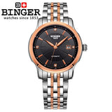 Switzerland BINGER men's watch luxury brand Mechanical Wristwatches movement full stainless steel  BG-0405-6