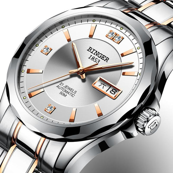 2017 NEW  Binger Men Watches Luxury Brand Japan Miyota Automatic Mechanical Movement Wrist Sapphire Waterproof Watch Men B8051-3