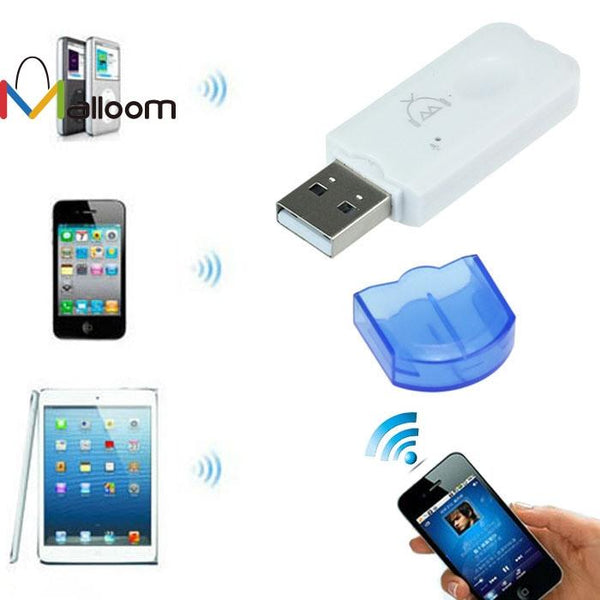 New Blue Wireless USB Bluetooth Audio Music Receiver Adapter For iPhone 4 5