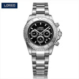 LOREO Men Mechanical Watches Luxury Brand Full Steel Waterproof 200m Luminous Watch Business Automatic Wristwatches AB2060