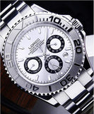 LOREO Men Mechanical Watches Luxury Brand Full Steel Waterproof 200m Luminous Watch Business Automatic Wristwatches AB2060