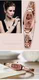 MIGE Rose Gold Luxury Women Quartz Watches Synthetic Sapphire Glass 30m Waterproof Tungsten Steel Bracelets Relogio Feminino