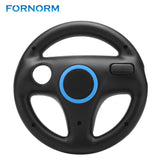 FORNORM Car Racing Steering Wheels Accesories for Nintendo Wii Black White Kart Racing Gamepad