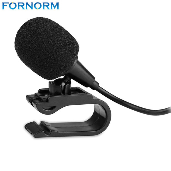 Fornorm 3.5mm Jack Plug Mini Wired External Audio Microphone Stick-on for Car Camera Computer
