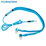 FORNORM 3.5mm Wired Earphone In-ear Earbuds With 3 color super bass Headset with Microphone for Iphone Samsung Smartphone