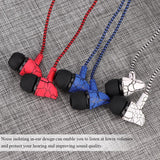 FORNORM 3.5mm Nylon Braided Crack Wired Earphone Cloth Rope Earpieces Stereo Bass Music Headset With Mic For Cellphone MP3 MP4