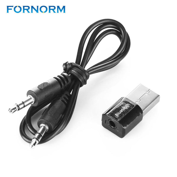FORNORM Bluetooth 3.0 Music Audio Stereo Receiver 3.5mm Jack 2.4 GHz Adapter Dongle A2DP 5V USB Wireless for IOS Android Car AUX