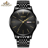 AESOP Simple Men Watch Men Automatic Mechanical Sapphire Crystal Thin Wrist Wristwatch Black Male Clock Relogio Masculino Hot 46