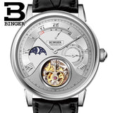 Switzerland BINGER Watches Men Brand Luxury Seagull Automatic Movemt Watch Male Tourbillon Sapphire Alligator Hide Mechanical 1
