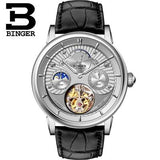 Switzerland BINGER Watches Men Brand Luxury Seagull Automatic Movemt Watch Male Tourbillon Sapphire Alligator Hide Mechanical 2