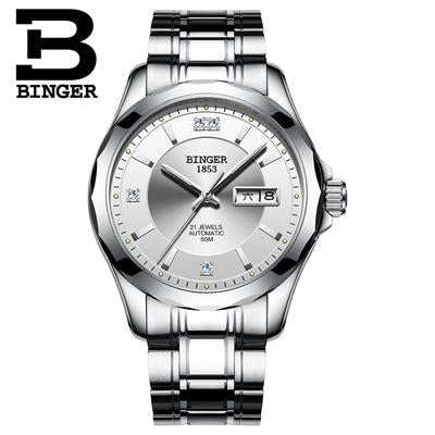 2017 NEW Binger Men Watches Luxury Brand Japan Miyota Automatic Mechanical Movement Wrist Sapphire Waterproof Watch Men B8051-4