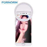 FORNORM USB Rechargeable 36 Led Camera Enhancing Photography Selfie Ring Flash Light for iPhone 8 7plus for Samsung Galaxy7 s8