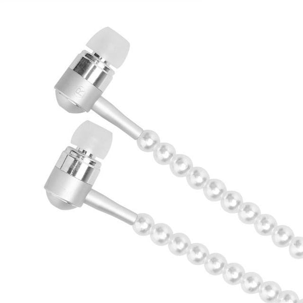 Powstro Pearl Necklace Earphone Stereo Earpiece Magnetic Design 3D surround sound In-ear Hands Free Earbuds With HD Mic