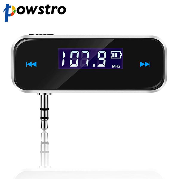 Powstro Wireless Adapter 3.5mm Transmitter Music Audio LCD Diaplay Handsfree for iPhone iPod Samsung Mobile MP3 Player Tablet