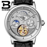 Switzerland BINGER Men Watch Brand Luxury Seagull Automatic Movemt Watches Male Tourbillon Sapphire Alligator Hide Mechanical 1