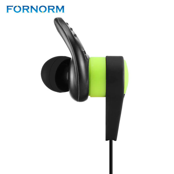 FORNORM Heavy Bass Sports Earphone Sweatproof Wire Control 3.5mm Jack Headset For Exercise For Iphone Smartphone Android Phone