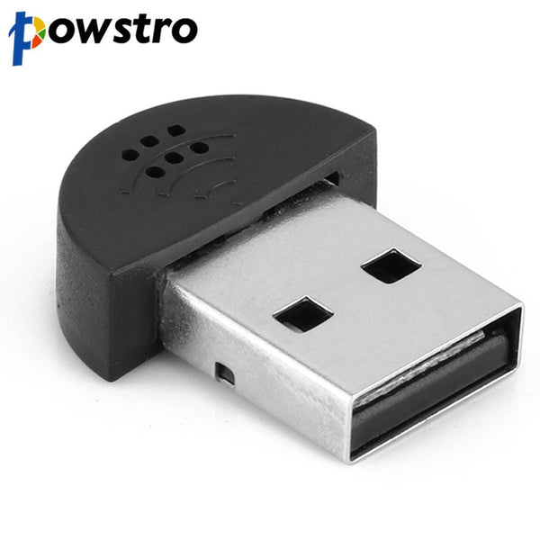Powstro USB 2.0 Microphone Super Mini Mic for Laptop Driverfree Voice Recognition Audio Receiver Adapter for Lectures Teaching