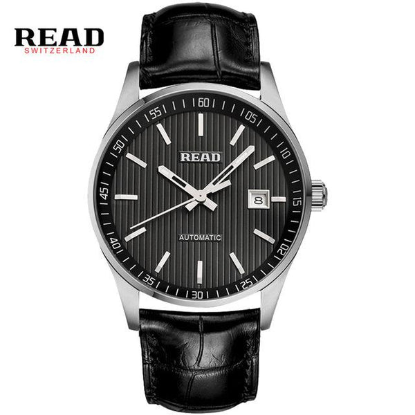 READ Men's business automatic mechanical Leather Strap watch Luxury Brand Fashion Waterproof  Wristwatch R8009
