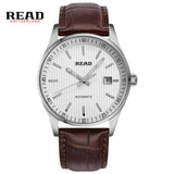 READ Men's business automatic mechanical Leather Strap watch Luxury Brand Fashion Waterproof  Wristwatch R8009