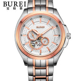 BUREI Brand Men Sapphire Stainless Steel Automatic Mechanical Watch Waterproof Luminous Wristwatches With Premiums Package 5025