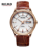 READ Men's Watch Classic double calendar Mens watch fashion men's Hot Luxury Brand  Business Clock Steel Watch R8082