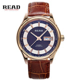 READ Men's Watch Classic double calendar Mens watch fashion men's Hot Luxury Brand  Business Clock Steel Watch R8082