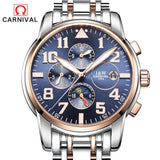 Automatic watch mens mechanical 2017 brand luxury CARNIVAL orologi tourbillon clock men sports watch military automatik watch