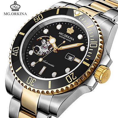 MG.ORKINA Automatic Self Winding Mechanical Watches Waterproof 30M Stainless Steel 316L 40MM Case Auto Date Men Luminous Watch