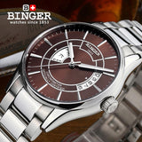 Men's Watch Switzerland Mechanical Men Watch Automatic Binger Luxury Brand Wrist Watches Male Japanese Movement Sapphire B5007