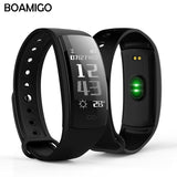 smart watch BOAMIGO brand bracelet wristband OLED heart rate message reminder pedometer calorie bluetooth for IOS Android phone