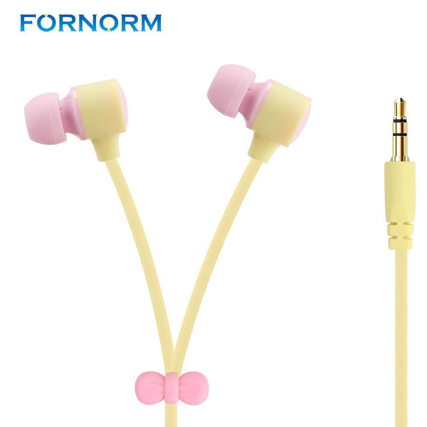 FORNORM 3.5mm Wired In Ear Earphone Cute Macaron Box Headset for iPhone Android Smartphine MP3 iPod PC