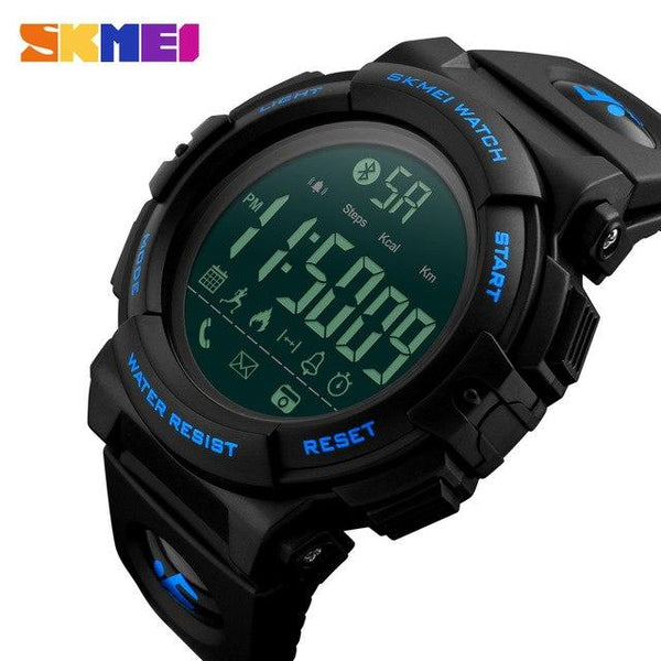 SKMEI 1303 Smart Watch Bluetooth Calorie Pedometer for Men LED Shock Resistant Military Multifunction Electronic Digital Watches