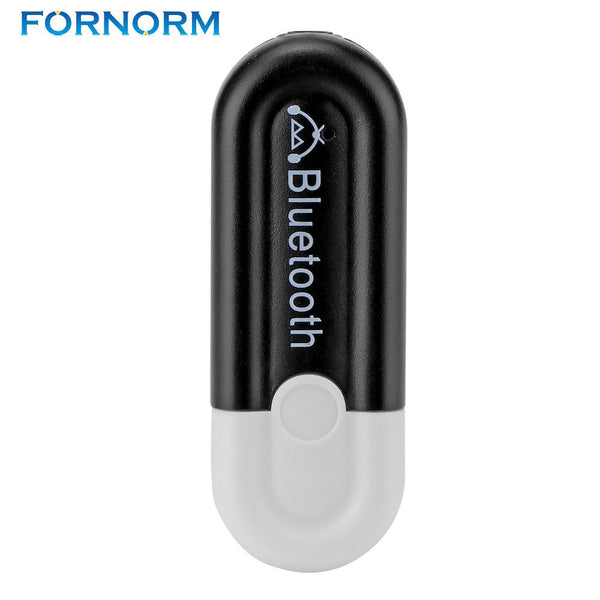 FORNORM 2 in 1 Wireless Bluetooth 4.2 Receiver 3.5mm &USB Car Kit Dual Output Music Audio Receiver Adapter with Mic for Speaker