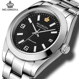 MG.ORKINA Mens Luxury Gold Stainless Steel 316L 40MM Automatic Self Winding Mechanical Watches Waterproof 30M Auto Date Watch